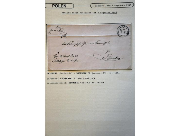 collectie posthistorie 1818 - 1950 w.b. bezetting Pruissen, Rusland, Duitsland en Rusland meer dan 500 poststukken in 9 bande