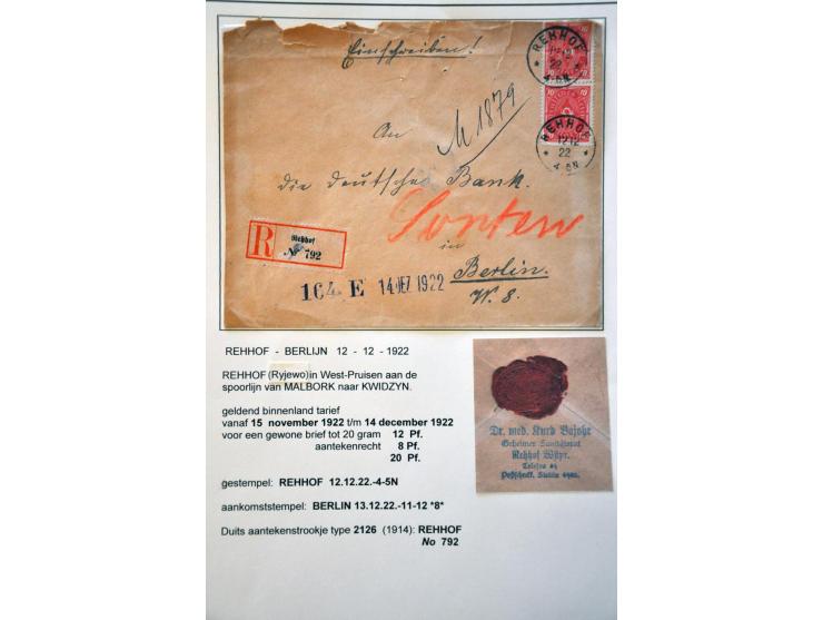 collectie posthistorie 1818 - 1950 w.b. bezetting Pruissen, Rusland, Duitsland en Rusland meer dan 500 poststukken in 9 bande