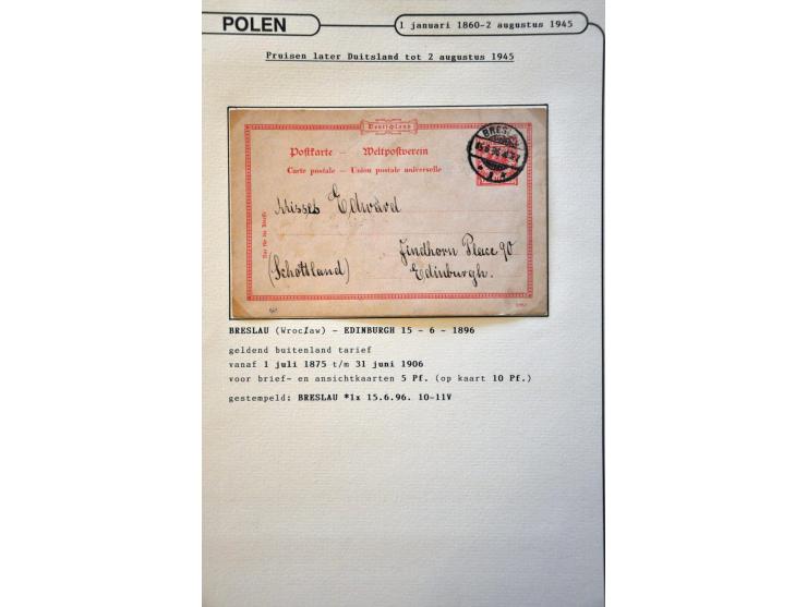 collectie posthistorie 1818 - 1950 w.b. bezetting Pruissen, Rusland, Duitsland en Rusland meer dan 500 poststukken in 9 bande