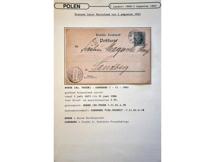 collectie posthistorie 1818 - 1950 w.b. bezetting Pruissen, Rusland, Duitsland en Rusland meer dan 500 poststukken in 9 bande