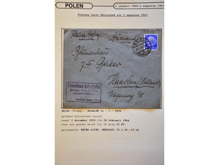collectie posthistorie 1818 - 1950 w.b. bezetting Pruissen, Rusland, Duitsland en Rusland meer dan 500 poststukken in 9 bande