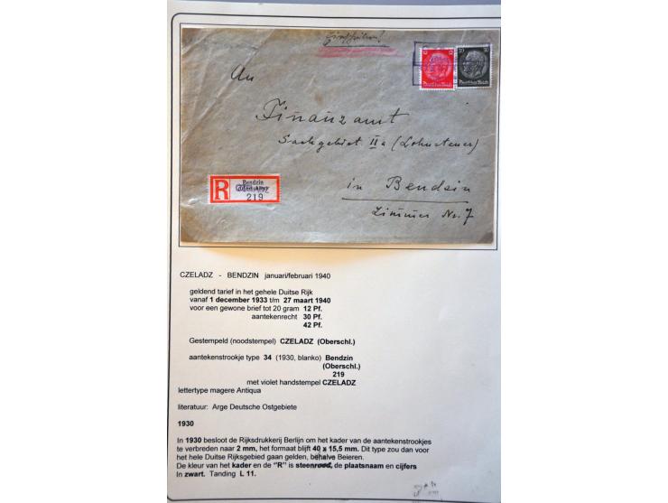 collectie posthistorie 1818 - 1950 w.b. bezetting Pruissen, Rusland, Duitsland en Rusland meer dan 500 poststukken in 9 bande