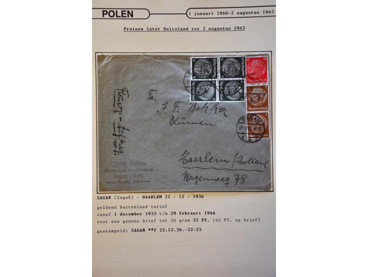 collectie posthistorie 1818 - 1950 w.b. bezetting Pruissen, Rusland, Duitsland en Rusland meer dan 500 poststukken in 9 bande
