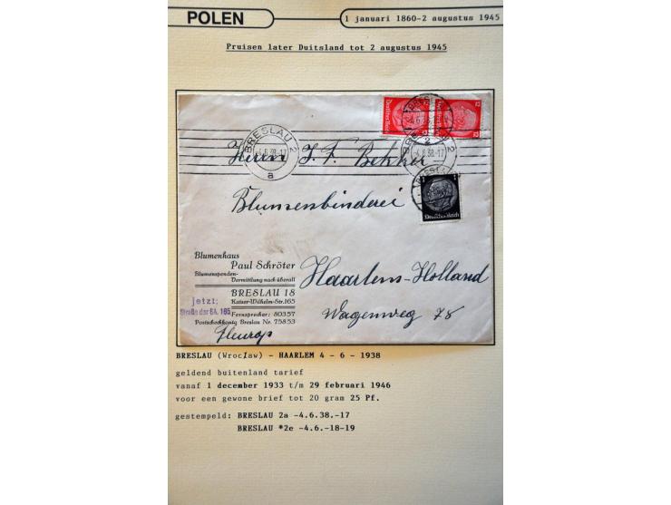 collectie posthistorie 1818 - 1950 w.b. bezetting Pruissen, Rusland, Duitsland en Rusland meer dan 500 poststukken in 9 bande