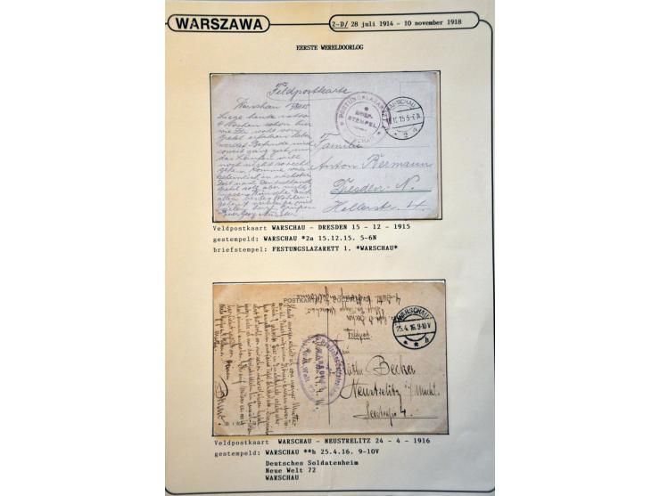 collectie posthistorie 1818 - 1950 w.b. bezetting Pruissen, Rusland, Duitsland en Rusland meer dan 500 poststukken in 9 bande