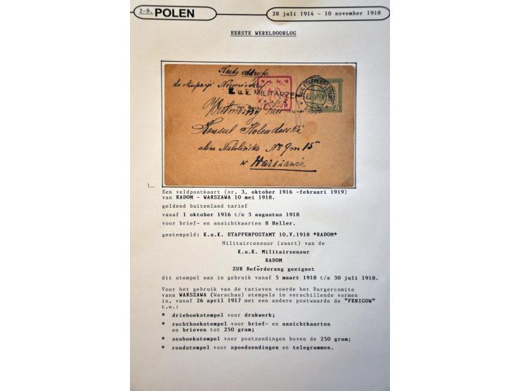 collectie posthistorie 1818 - 1950 w.b. bezetting Pruissen, Rusland, Duitsland en Rusland meer dan 500 poststukken in 9 bande