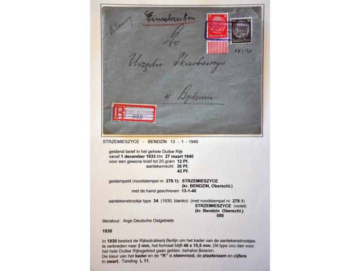 collectie posthistorie 1818 - 1950 w.b. bezetting Pruissen, Rusland, Duitsland en Rusland meer dan 500 poststukken in 9 bande