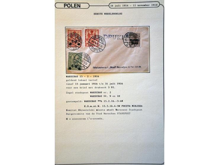 collectie posthistorie 1818 - 1950 w.b. bezetting Pruissen, Rusland, Duitsland en Rusland meer dan 500 poststukken in 9 bande