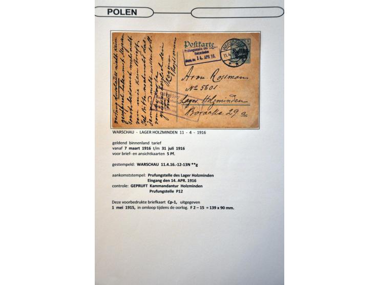 collectie posthistorie 1818 - 1950 w.b. bezetting Pruissen, Rusland, Duitsland en Rusland meer dan 500 poststukken in 9 bande