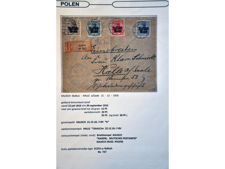 collectie posthistorie 1818 - 1950 w.b. bezetting Pruissen, Rusland, Duitsland en Rusland meer dan 500 poststukken in 9 bande