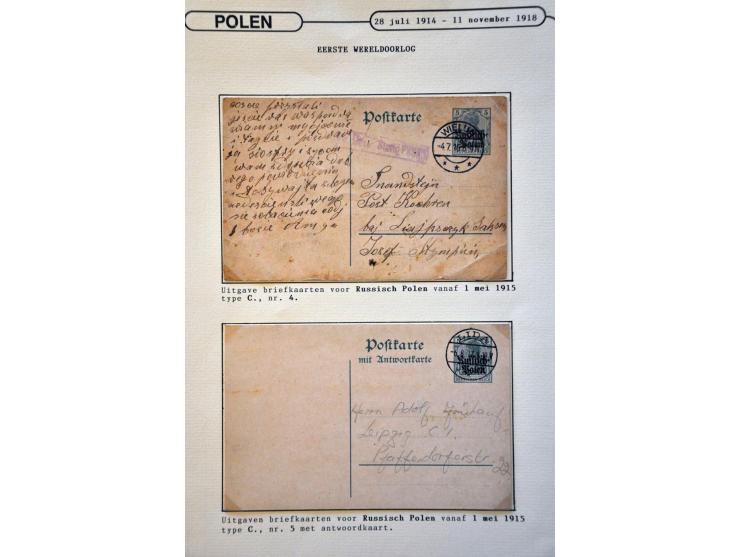 collectie posthistorie 1818 - 1950 w.b. bezetting Pruissen, Rusland, Duitsland en Rusland meer dan 500 poststukken in 9 bande