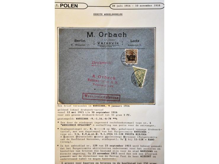 collectie posthistorie 1818 - 1950 w.b. bezetting Pruissen, Rusland, Duitsland en Rusland meer dan 500 poststukken in 9 bande