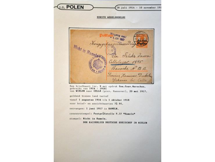 collectie posthistorie 1818 - 1950 w.b. bezetting Pruissen, Rusland, Duitsland en Rusland meer dan 500 poststukken in 9 bande