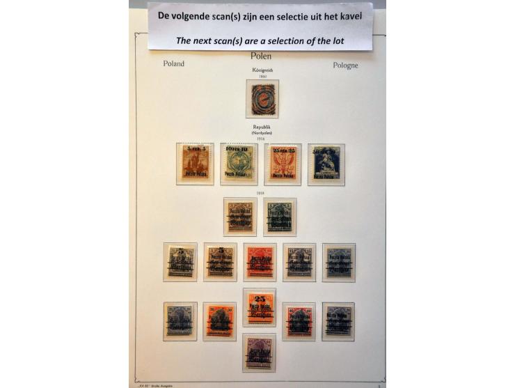 collectie 1860-1959 meest */** met beter materiaal w.b. nr. 1 (kort tandje, short perf.), Na Skarb, blok 1, blok 10 (2x), Por