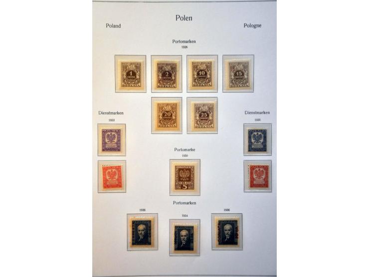 collectie 1860-1959 meest */** met beter materiaal w.b. nr. 1 (kort tandje, short perf.), Na Skarb, blok 1, blok 10 (2x), Por