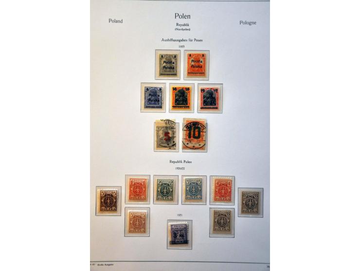 collectie 1860-1959 meest */** met beter materiaal w.b. nr. 1 (kort tandje, short perf.), Na Skarb, blok 1, blok 10 (2x), Por