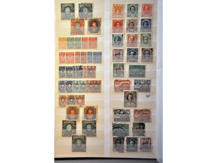 meest ouder en klassiek materiaal met betere ex. w.b. Mi. 427-428 ** in insteekboek