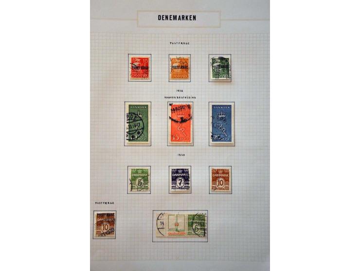 collectie 1851-1973 gestempeld met beter materiaal w.b.2 RBS blauw met gebreken in blanco schroefband