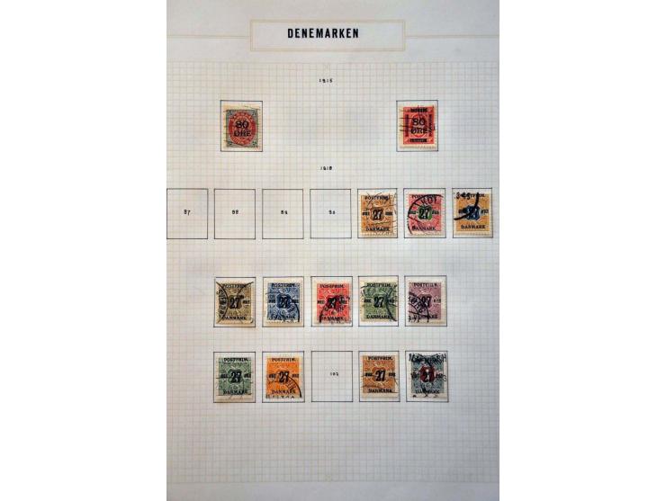 collectie 1851-1973 gestempeld met beter materiaal w.b.2 RBS blauw met gebreken in blanco schroefband