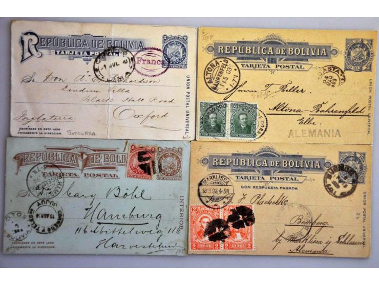 collectie post(waarde)stukken w.b. luchtpost ongeveer 150 stuks in doos