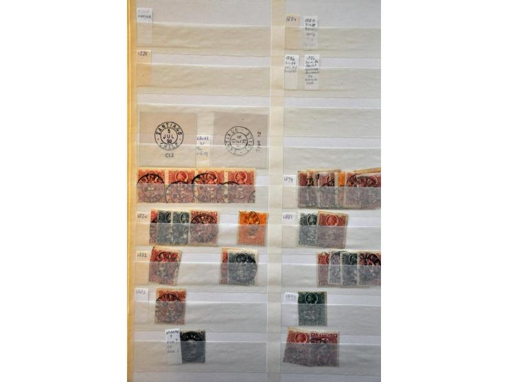 extensive collection cancellations starting in 1853 including many better items and lots of covers/postal stationery, arrange