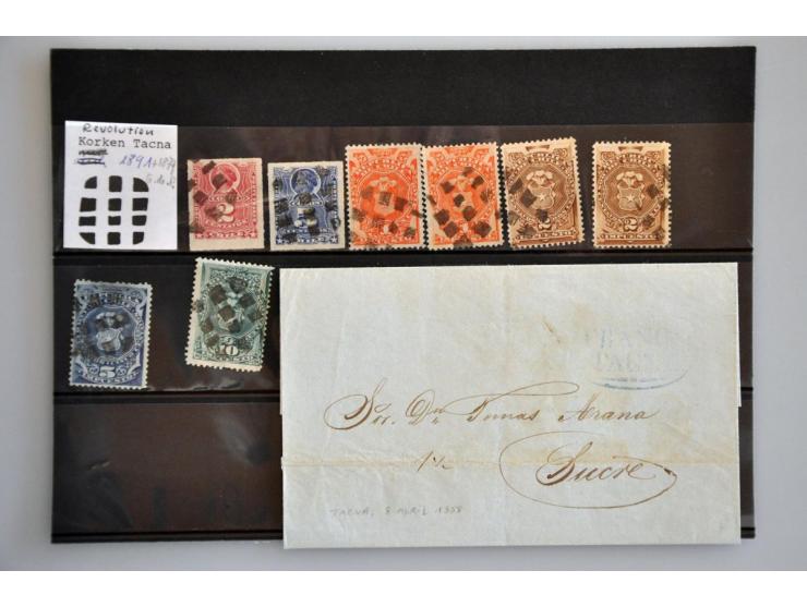extensive collection cancellations starting in 1853 including many better items and lots of covers/postal stationery, arrange
