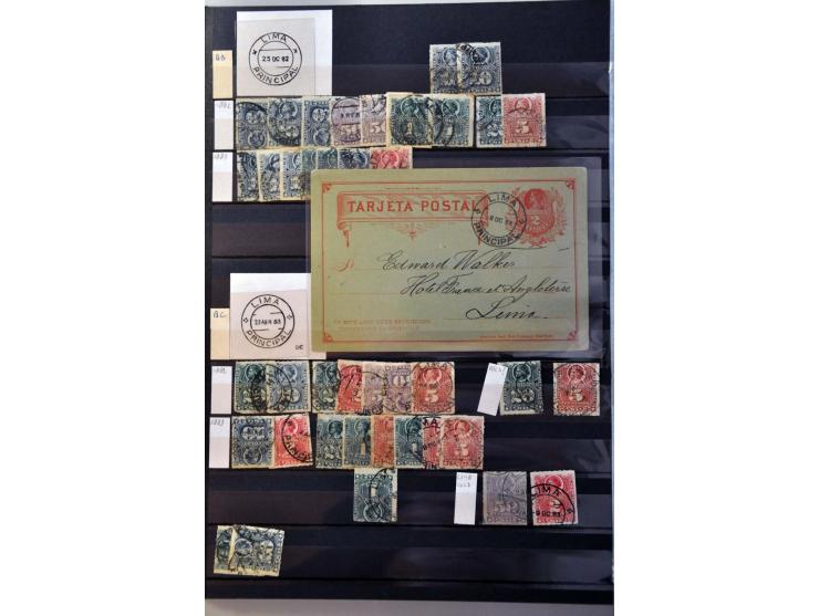 Pacific War (Guerra del Pacifico), collection cancellations and stamps related to the war between Chile at one side and Boliv