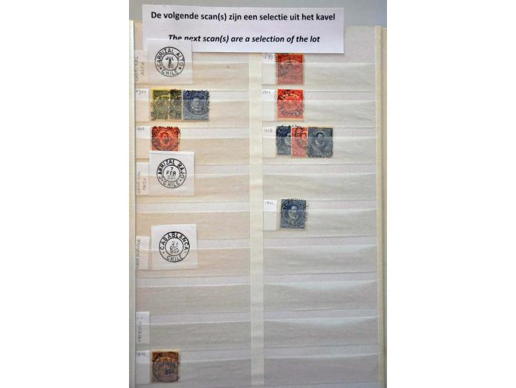telegraph-stamps issues of 1893-1902, collection of postally used stamps arranged in alphabetical order in stockbook