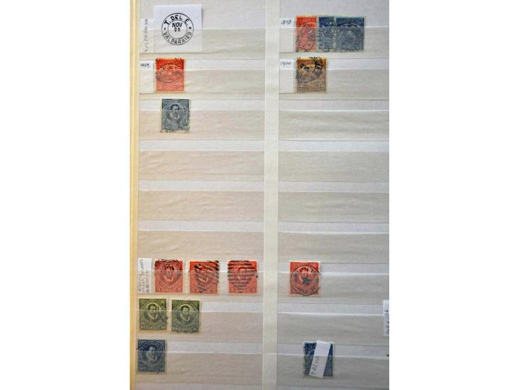 telegraph-stamps issues of 1893-1902, collection of postally used stamps arranged in alphabetical order in stockbook