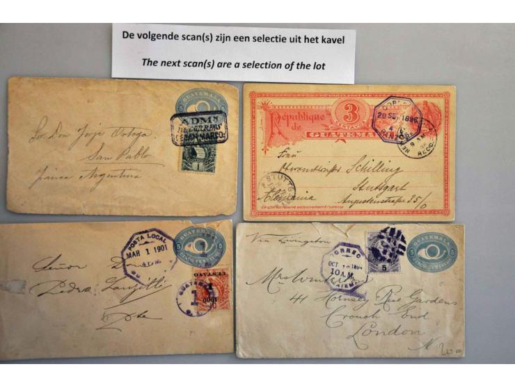 en andere Zuid-Amerikaanse landen, collectie postwaardestukken w.b. betere ex. in 4 albums