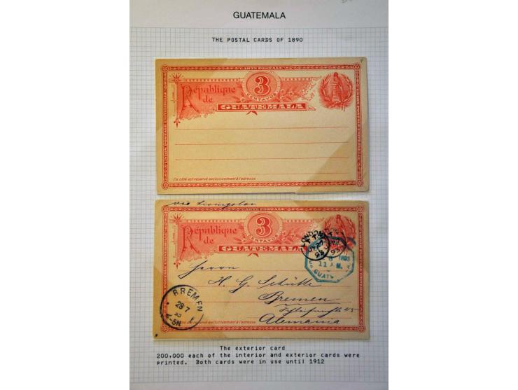en andere Zuid-Amerikaanse landen, collectie postwaardestukken w.b. betere ex. in 4 albums