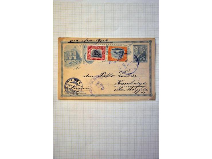 en andere Zuid-Amerikaanse landen, collectie postwaardestukken w.b. betere ex. in 4 albums