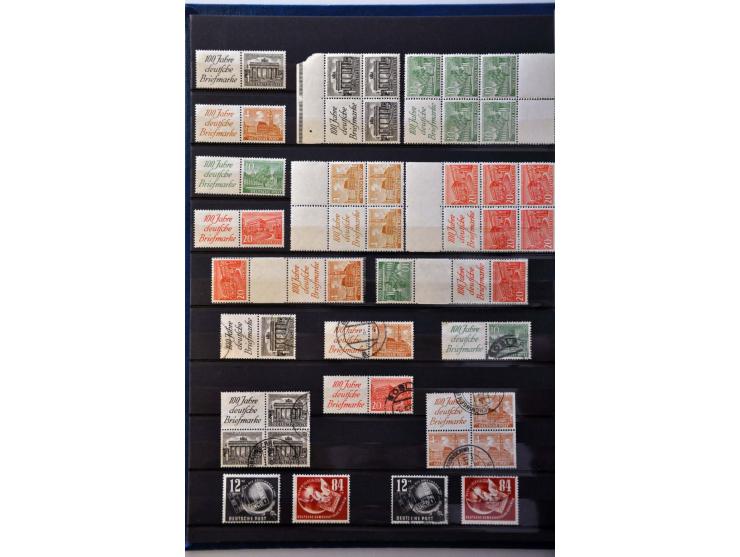 collectie gestempeld en */** met veel betere ex., series en blokken in 3 insteekboeken