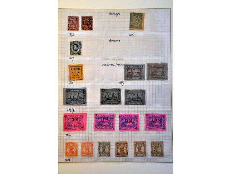 krantenzegels, collectie meest gestempeld met beter materiaal van o.a. België, Oostenrijk, Servië, USA etc. in 3 banden