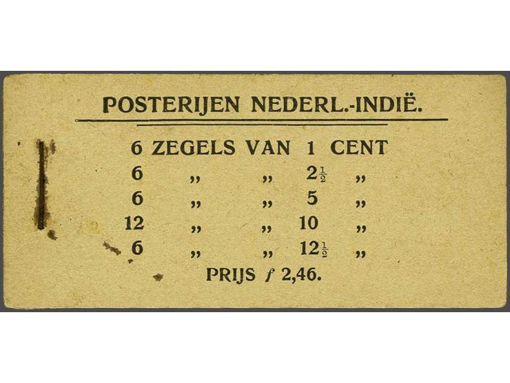 Boekje fl. 2,46 met 6x zegels nrs. 41, 43, 46 en 49 en 12x nr. 48, pracht ex. (boekje compleet doch nietje iets roestig en sc