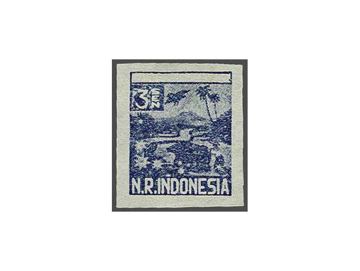 3 sen ongetand, opdruk 5 sen missend, pracht ex., cat.w. 750