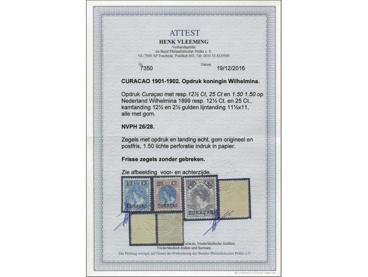 Hulpuitgifte 12½ cent t/m 1½ gulden met certifcaat Vleeming 2016, cat.w. 275