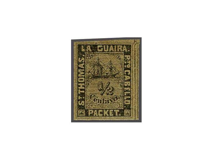 ½ centavo zwart op geelgrijs, cat.w. 250+