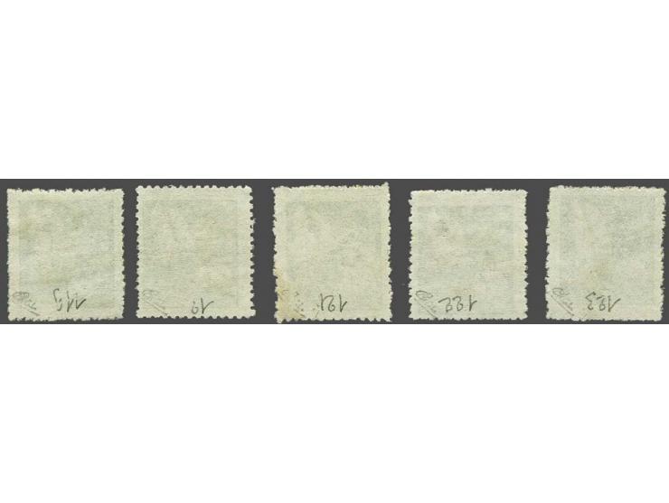 Swans 1 - 20 dollar blue green, very fine without gum (as issued) with 2001 Roger Calves certificate, cat.v. 9000. Extremely 