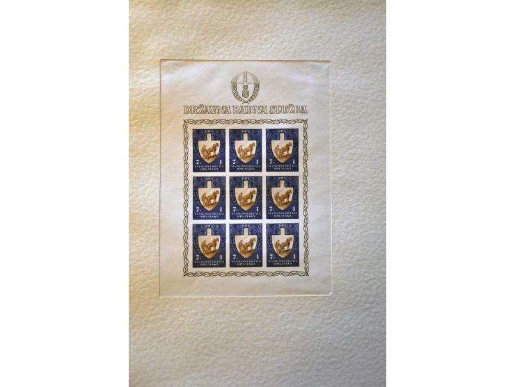 Labour Force 2 - 9 kuna. Ministers album containing a.o. the complete set in perforated and imperforated minisheets of 9 stam