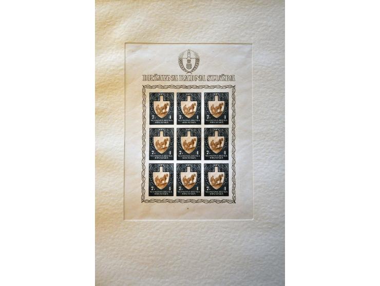 Labour Force 2 - 9 kuna. Ministers album containing a.o. the complete set in perforated and imperforated minisheets of 9 stam