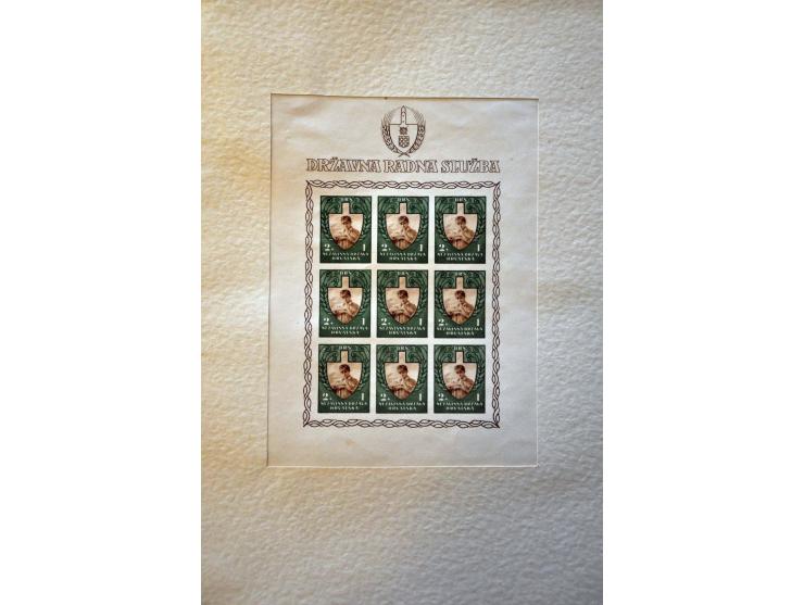 Labour Force 2 - 9 kuna. Ministers album containing a.o. the complete set in perforated and imperforated minisheets of 9 stam