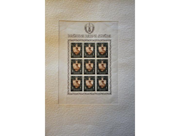 Labour Force 2 - 9 kuna. Ministers album containing a.o. the complete set in perforated and imperforated minisheets of 9 stam
