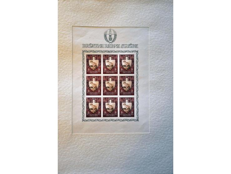 Labour Force 2 - 9 kuna. Ministers album containing a.o. the complete set in perforated and imperforated minisheets of 9 stam