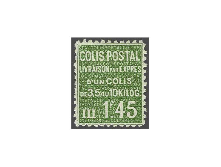 Railway stamps, Livraison par expres 1,45 francs green, very fine, cat.v. 550