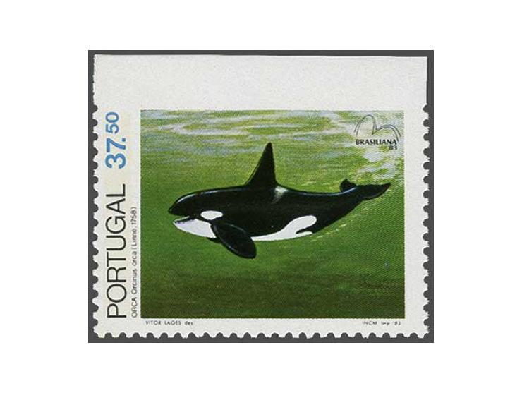 Killer Whale 37,50 escudo with variety imperforated at top, very fine unmounted mint