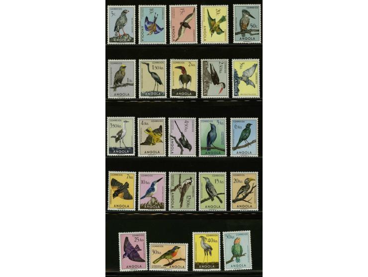 Birds 5 centavos - 50 angolars, very fine unmounted mint, cat.v. 600