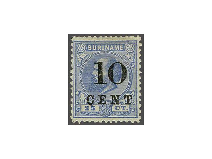 Hulpuitgifte 10 op 25 cent ultramarijn tanding 12½ x 12 type I, pracht ex. gesigneerd Keiser en met certificaat Vleeming 2017