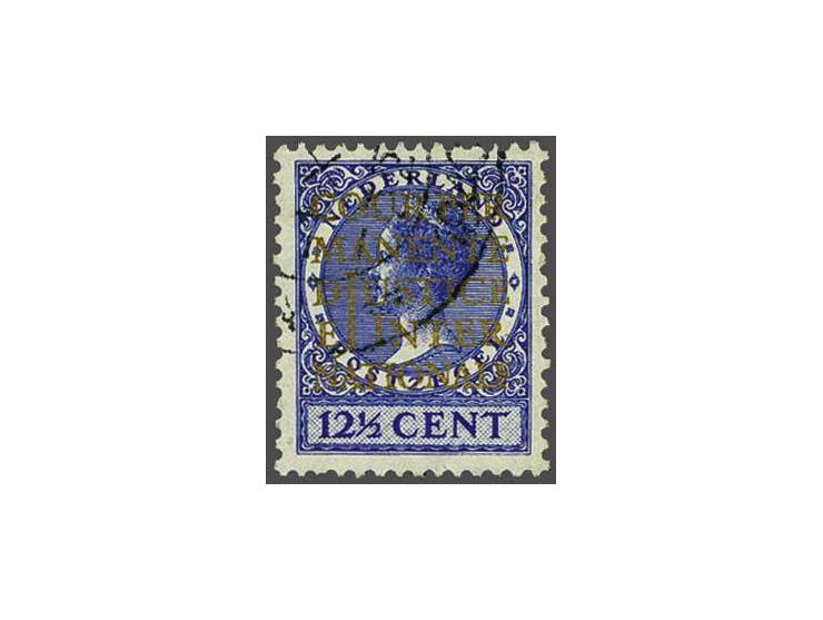 Cour Permanente de Justice Internationale 12½ cent blauw met opdrukafwijking Internationalf, pracht ex., cat.w. 700