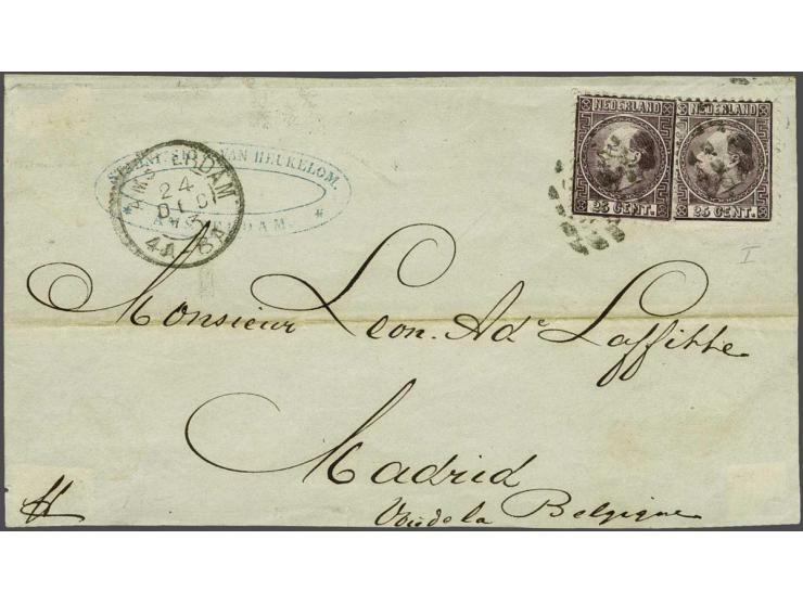 collectie van 37 poststukken (w.b. enkele voorzijdes) met veel buitenlandse bestemmingen, enkele betere frankeringen, monster